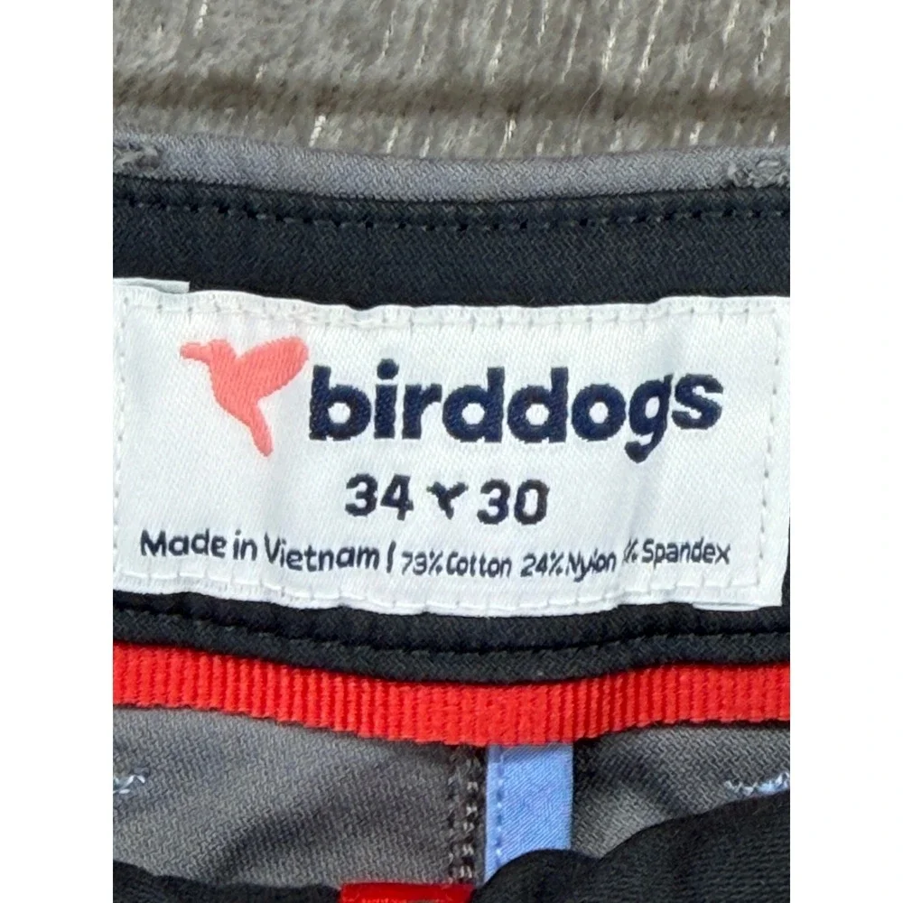 Birddogs Mens Grey Khaki Chino Pants Stretch Cotton Nylon 34x30 (Measures 34x28)